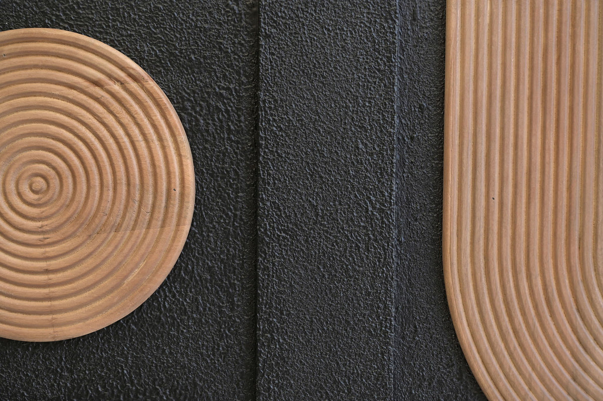 Element - 50" Mango Wood 4 Piece Wall Art - Natural