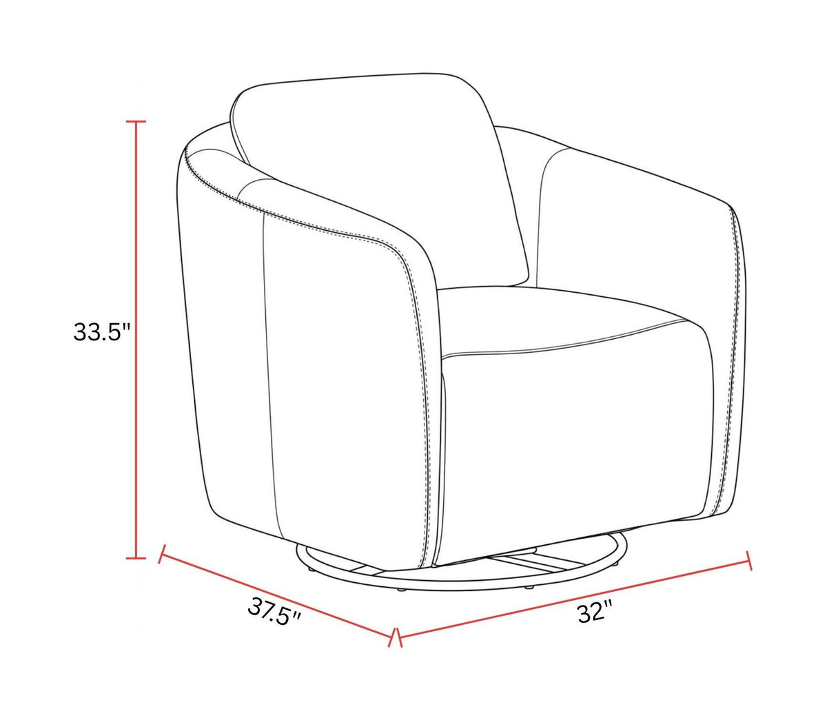 Dante - Swivel Glider Accent Chair