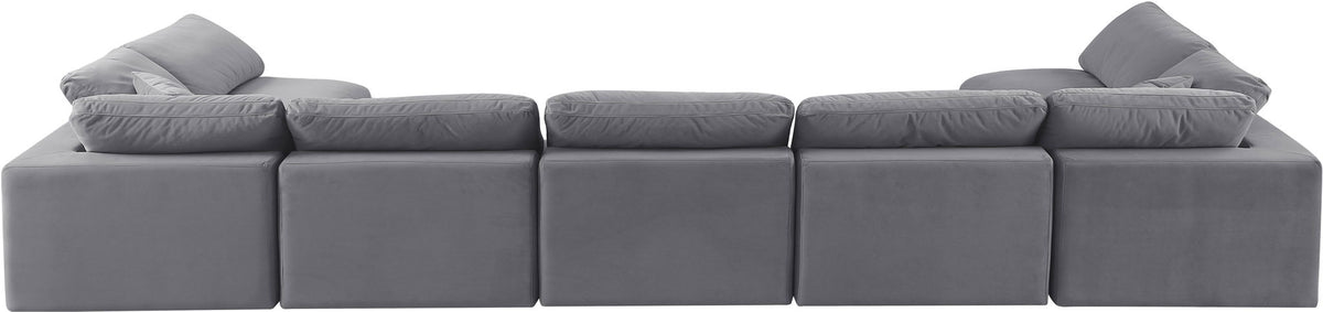 Comfy - 7 Piece Velvet Modular Armless Sectional