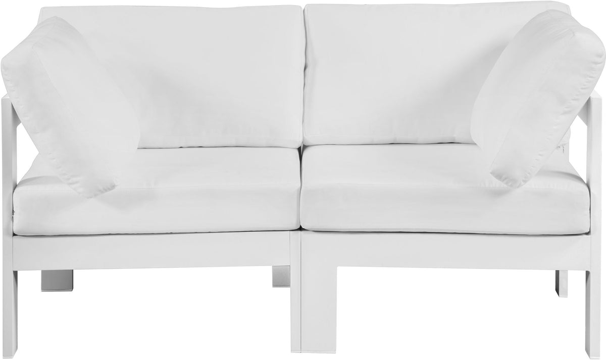 Nizuc - Outdoor Patio 2 Seat Modular Sofa With White Frame