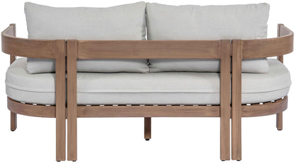 Newport - Water Resistant Fabric 65" Upholstered Outdoor Patio Loveseat