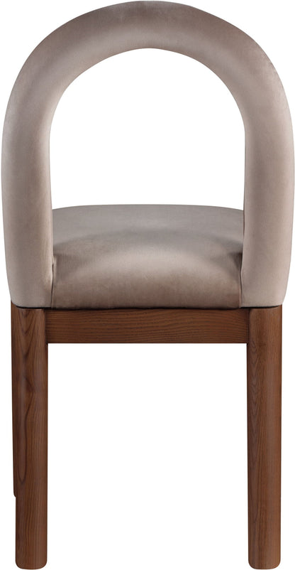 Conrad - Velvet Dining Chair With Brown Legs