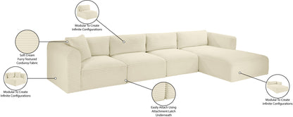 Shaggy - 4 Piece Modular Sectional