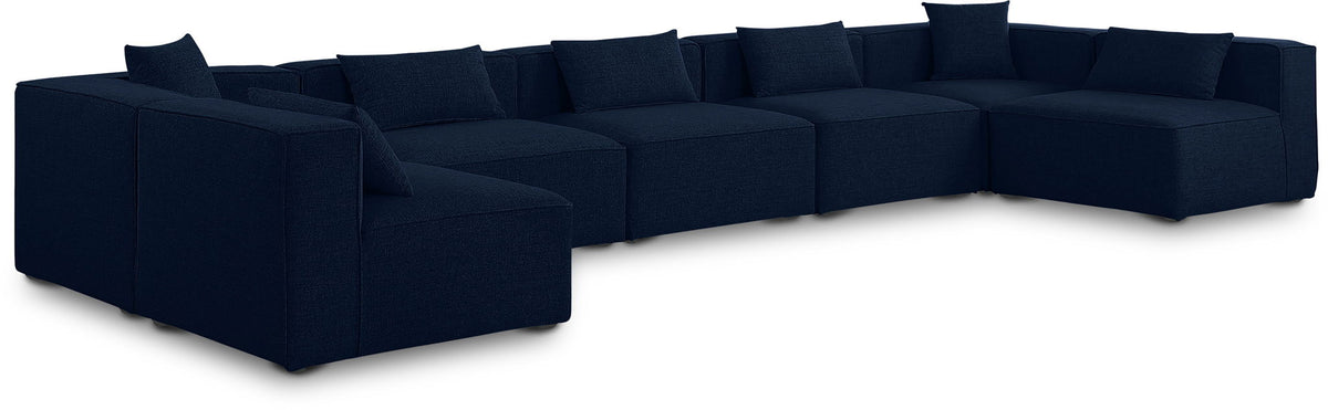 Cube - Linen 7 Piece Modular U-Shaped Sectional