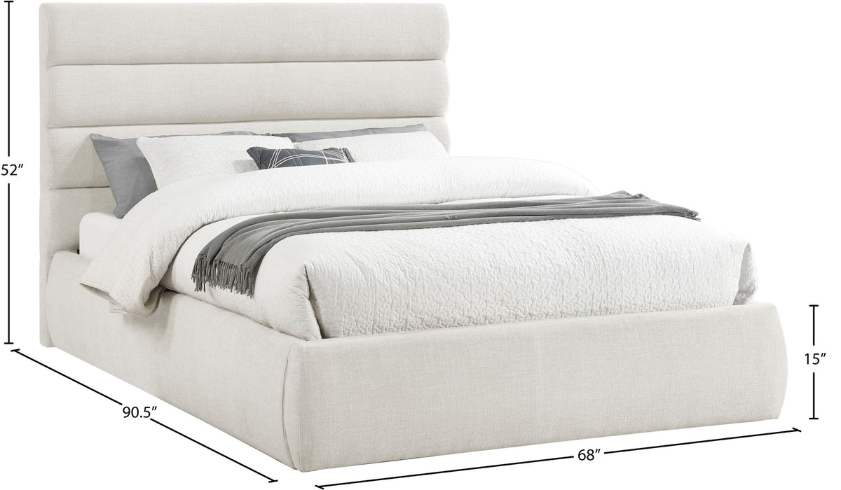 Adam - Linen Fabric Bed With 52" Headboard
