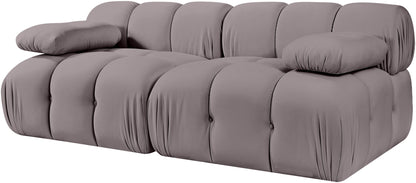 Orin - Velvet Performance Fabric Upholstered 2 Piece Modular Sofa