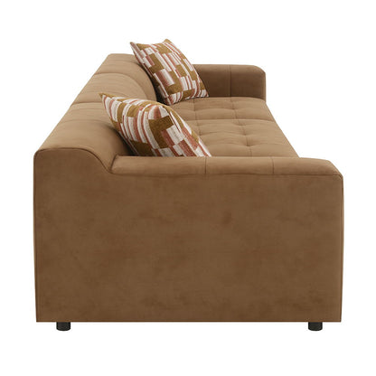 Zoey - Modular - Armless Chair - Chocolate Suede