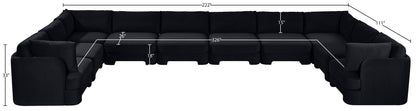 Hammond - Velvet Performance Fabric Upholstered 10 Piece Sectional