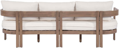 Newport - Water Resistant Fabric 86.75" Upholstered Outdoor Patio Sofa