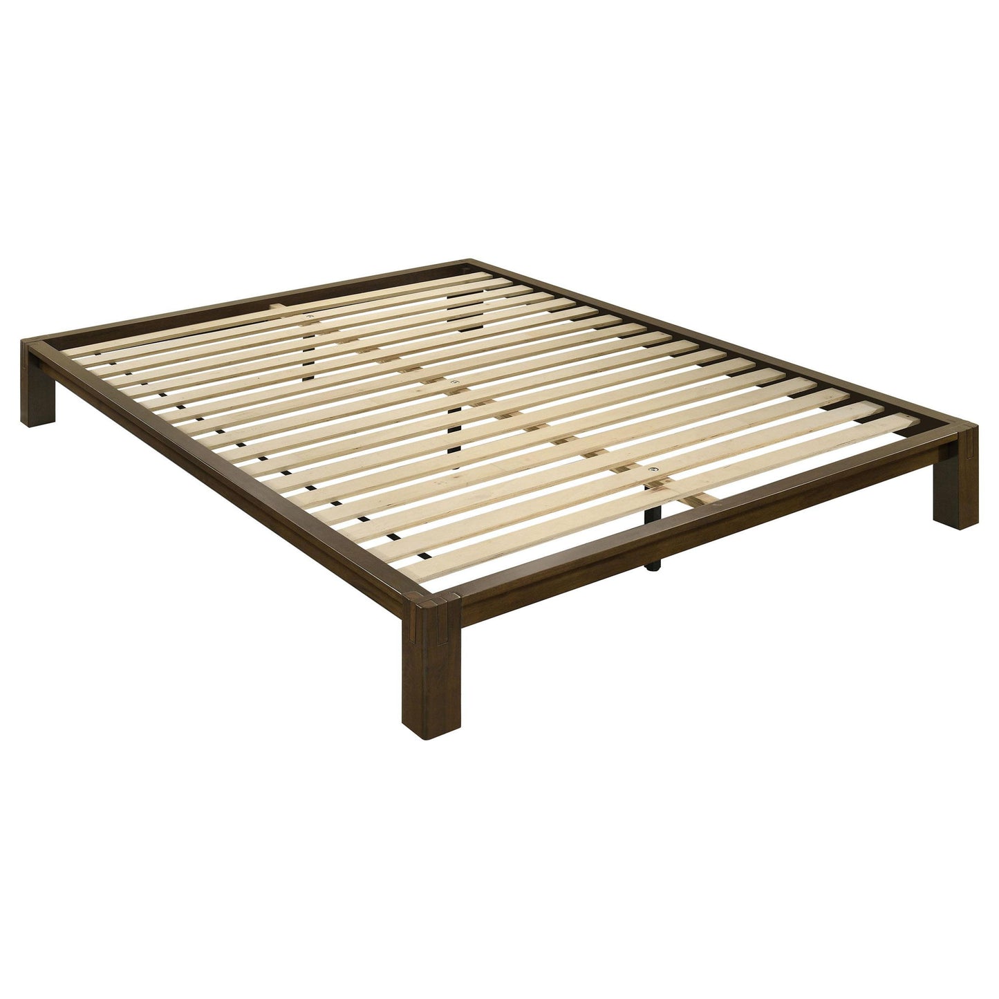 Gislen Full Easy Assembly Wood Platform Bed Walnut