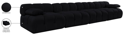 Orin - Velvet 4 Piece Modular Sofa