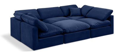 Indulge - Velvet 6 Piece Modular Sectional