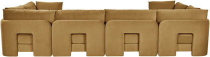 Hammond - Velvet Performance Fabric Upholstered 6 Piece U-Shaped Sectional
