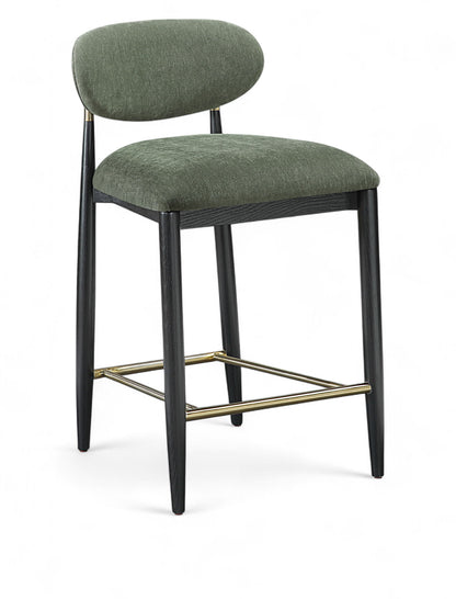 Riccio - Fabric Stool - Black Frame