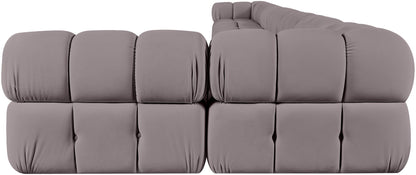 Orin - Velvet Performance Fabric Upholstered 8 Piece L-Shaped Sectional