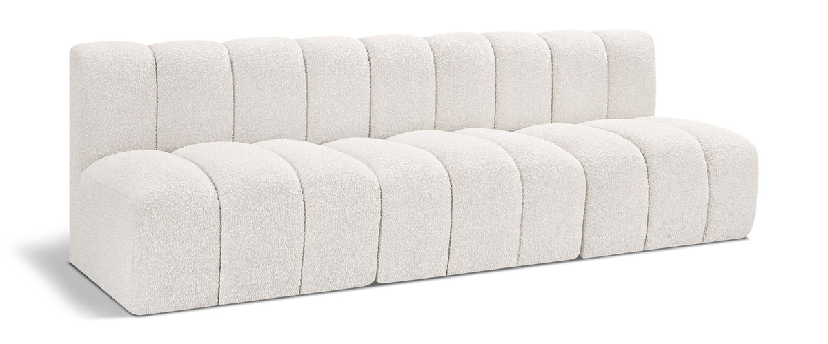 Arc - Boucle Fabric 3 Seats Modular Sofa