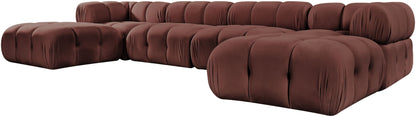 Orin - Velvet 6 Piece Modular Double Chaise Sectional