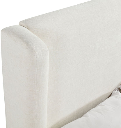 Chandra - Linen Textured Fabric Upholstered Bed