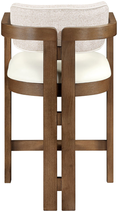 Ravina - Upholstered Counter Stool With Stained Brown Base
