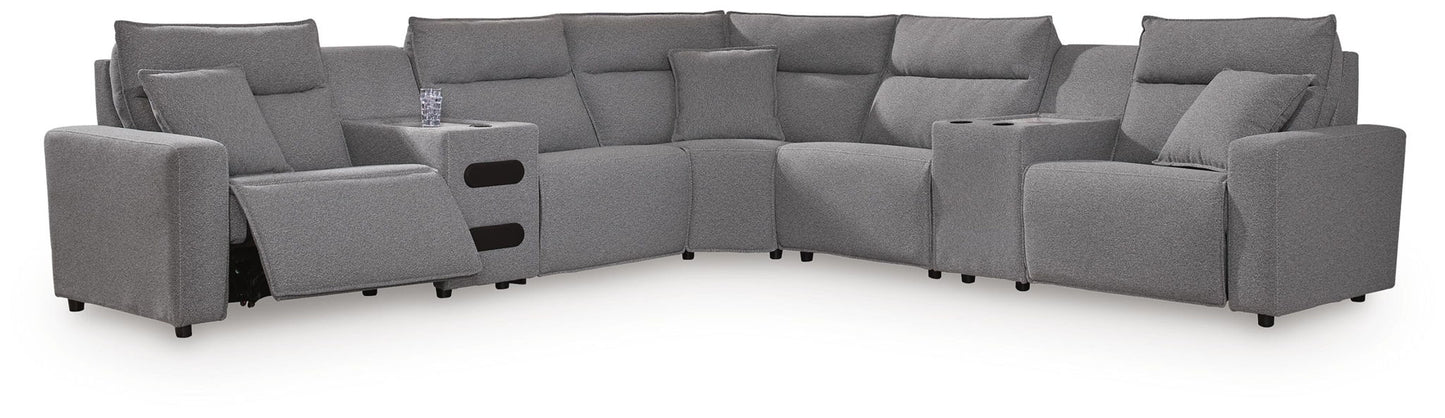 Modmax II - Reclining Sectional - Salt And Pepper