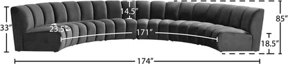 Infinity - 6 Piece Velvet Modular Sectional