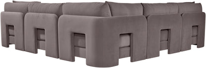 Hammond - Velvet Performance Fabric Upholstered 5 Piece Corner Sectional