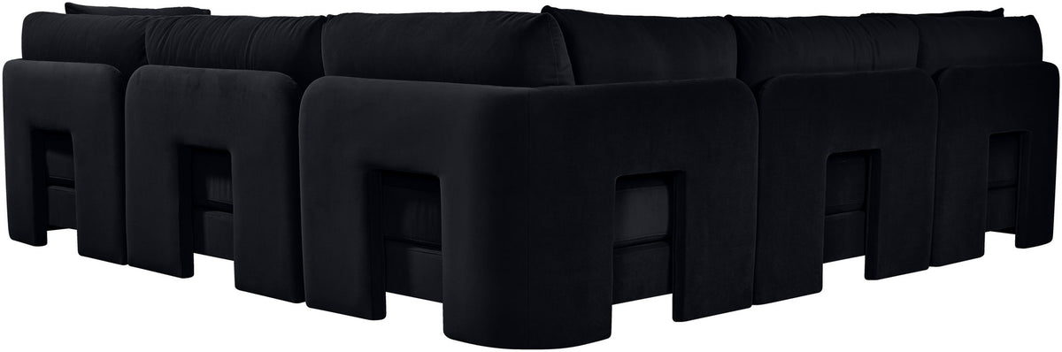 Hammond - Velvet Performance Fabric Upholstered 5 Piece Corner Sectional