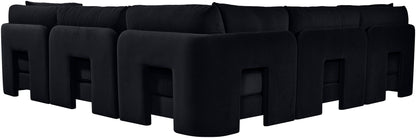Hammond - Velvet Performance Fabric Upholstered 5 Piece Corner Sectional
