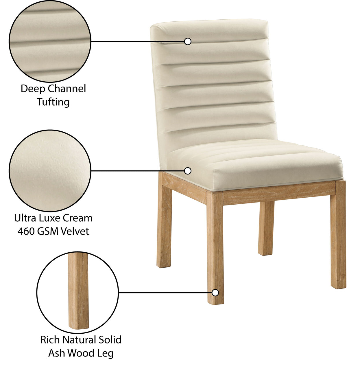 Evelyn - Dining Chair With Natural Legs