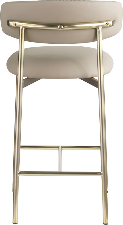 Lupita - Counter Stool With Brushed Gold Frame (Set of 2)