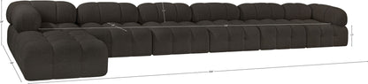 Ames - 7 Piece Boucle Fabric Modular L-Shaped Sectional
