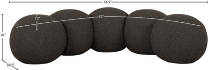 Apollo - Boucle Fabric Bench