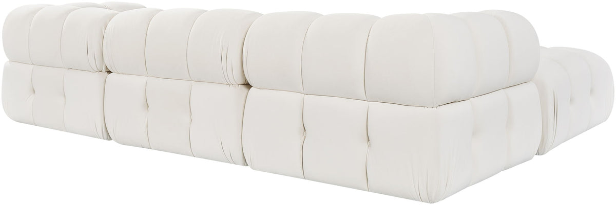 Orin - Velvet 4 Piece Modular Sectional With Chaise