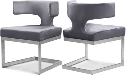Alexandra - Dining Chair with Chrome Legs