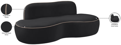 Swerve - Velvet 77" Upholstered Loveseat