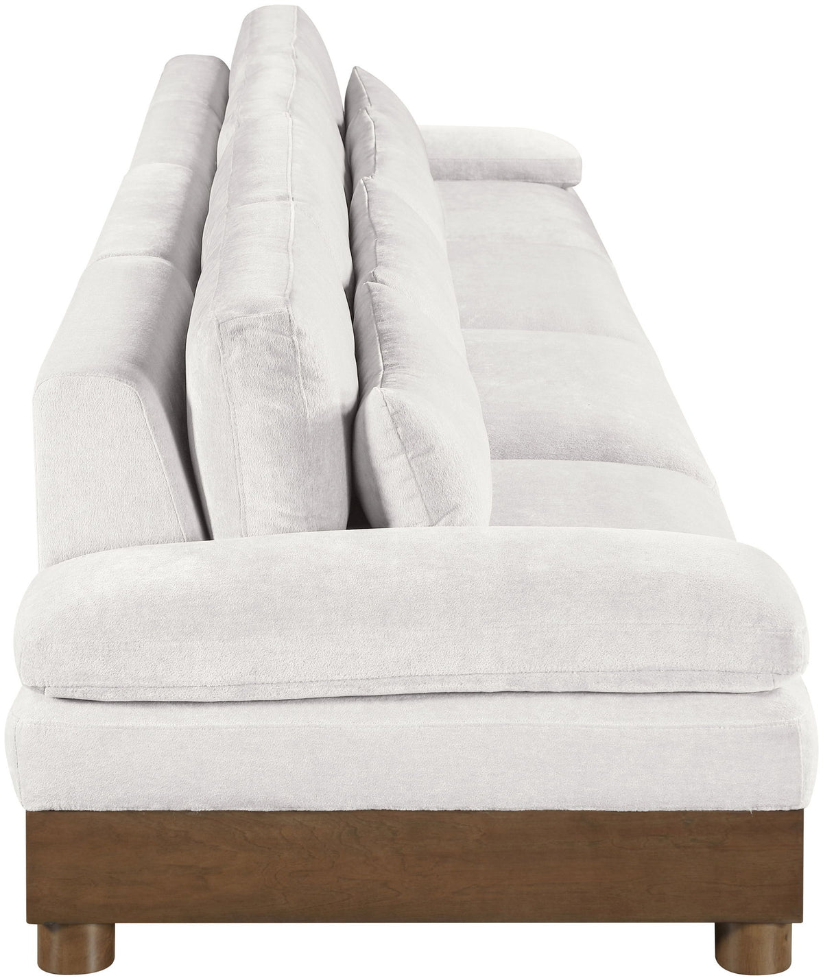 Turin - Chenille Fabric Upholstered Modular Sectional - Cream
