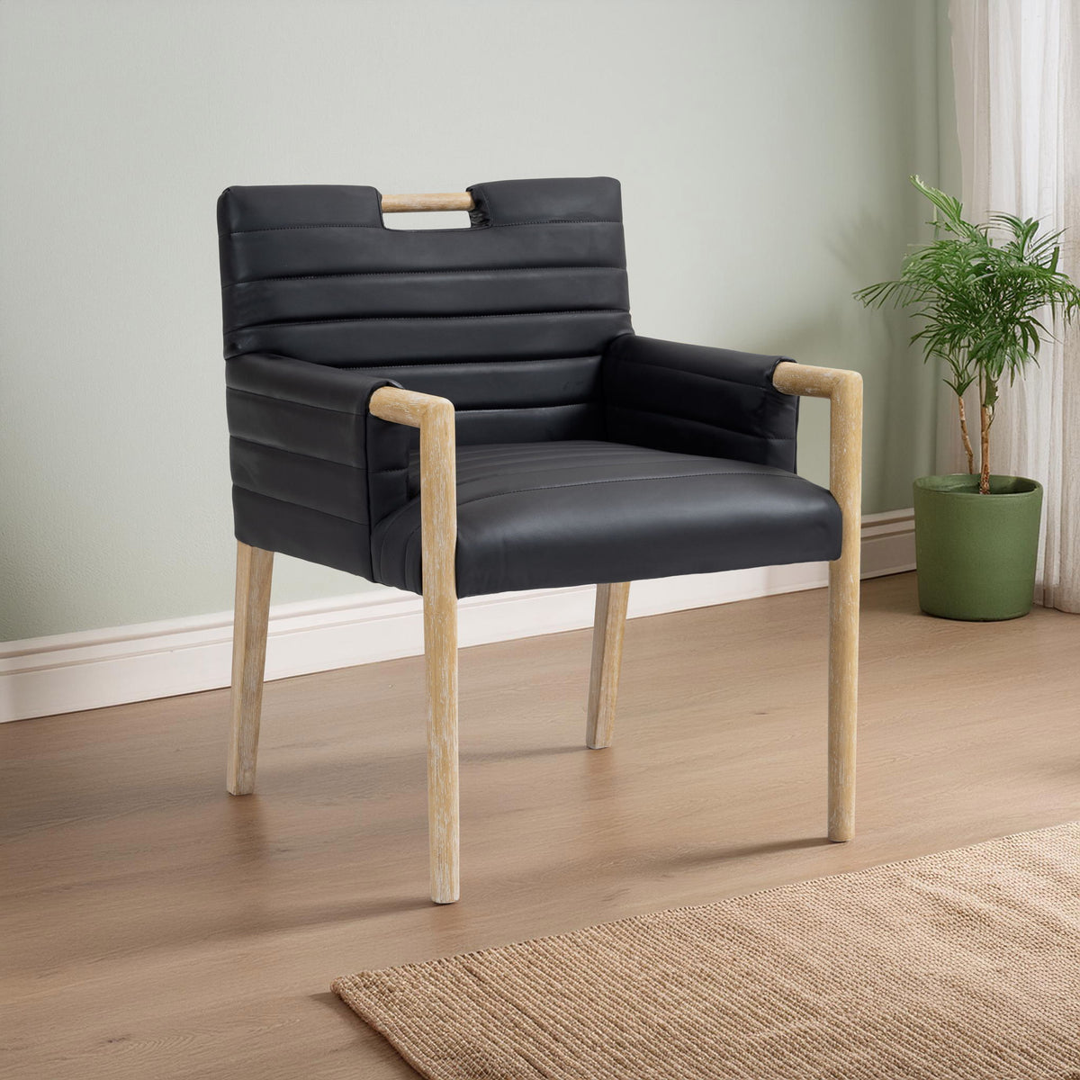 Aimee - Dining Arm Chair - Light Brown Legs