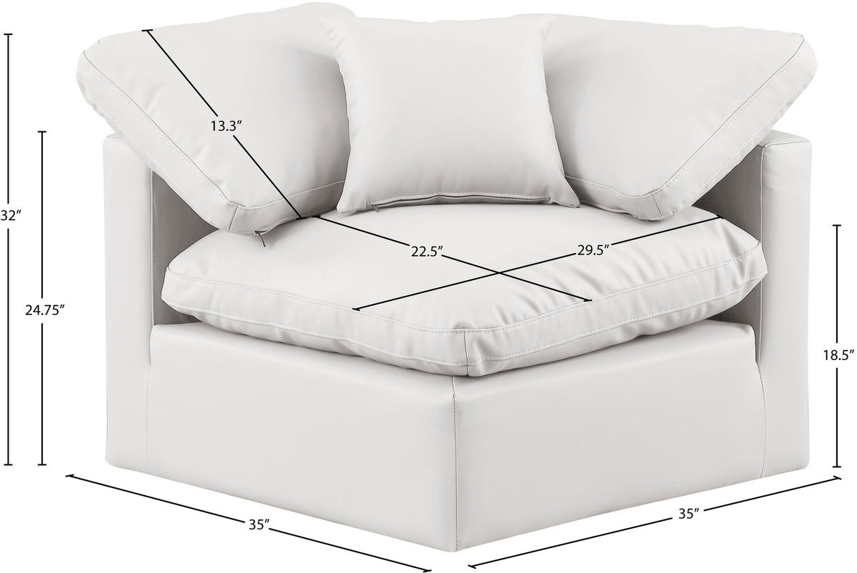 Indulge - Faux Leather Corner Chair