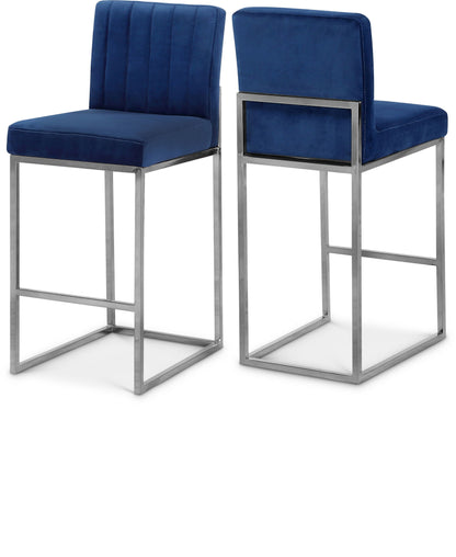 Giselle - Stool with Chrome Legs