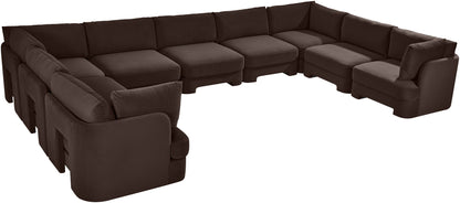 Hammond - Velvet Performance Fabric Upholstered 9 Piece Sectional