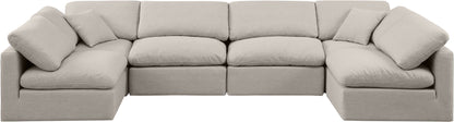 Indulge - Linen 6 Piece Modular U-Shaped Sectional