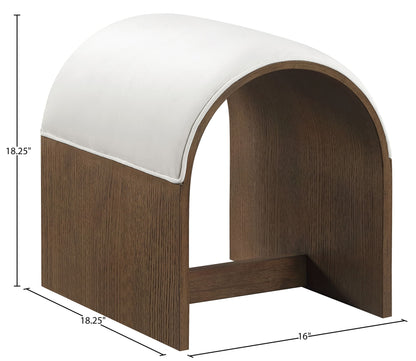 Sable - Velvet Performance Fabric Upholstered Bench