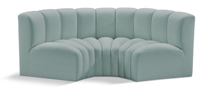 Arc - Faux Leather 3 Piece Modular U-Shaped Sofa