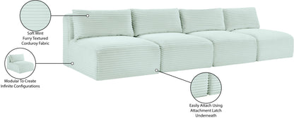 Shaggy - 4 Seat Modular Armless Sofa