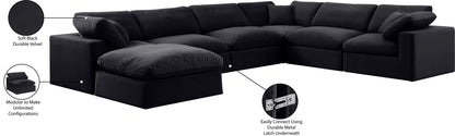 Comfy - 7 Piece Velvet Modular Sectional With Chaise