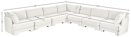 Hammond - Velvet Performance Fabric Upholstered 7 Piece Corner Sectional