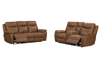 Veracruz - Power Zero Gravity Tilt Console Loveseat P2 - Vintage Tan