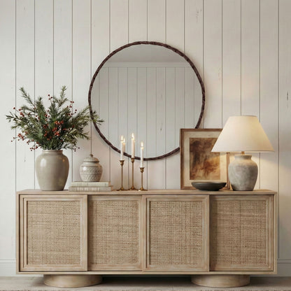 Hammer - Round Iron Mirror