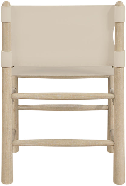 Santos - Vegan Leather Upholstered Dining Chair With Stained Natural Base (Set of 2)