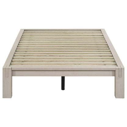 Gislen Twin Easy Assembly Wood Platform Bed White